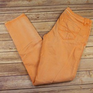 Aeropostale Ashley Ultra Skinny Jeans 5 / 6 Stonewashed Orange Peach